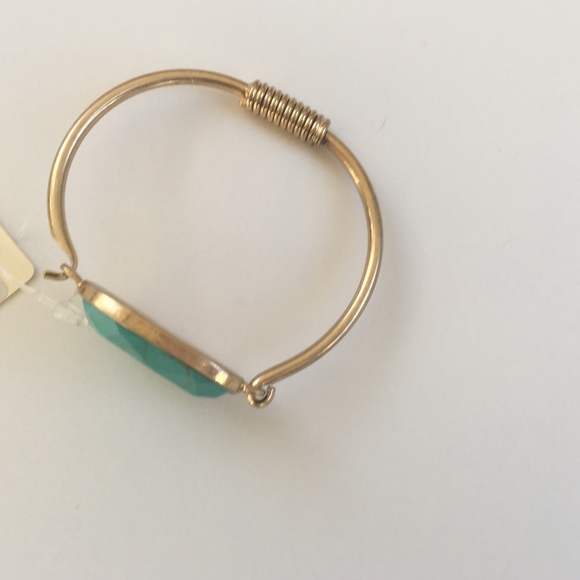 🗝Turquoise and gold hinge bracelet - Picture 4 of 4